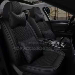 High Quality Cream, Aux Blood and Black Leather Car Seat Cover