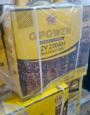 220ams 12v G Power Tubular Battery