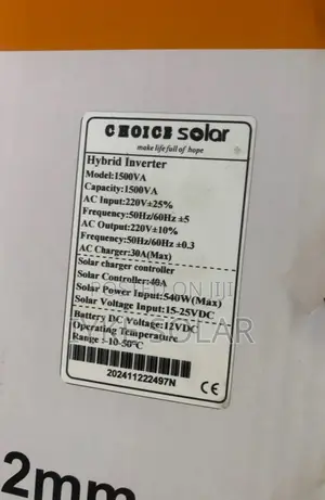 1.5kva 12v Choice Hybrid Inverter
