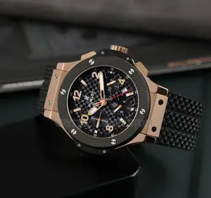 Hublot Quality Luxury Men Rubber Strap Wristwatch