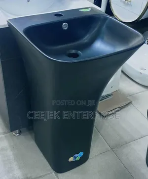 All Black Free Standing Wash Hand Basin