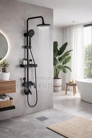High Quality Black Standing Shower