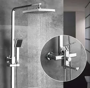 High Quality Square Chrome Heavy Gauge Shower
