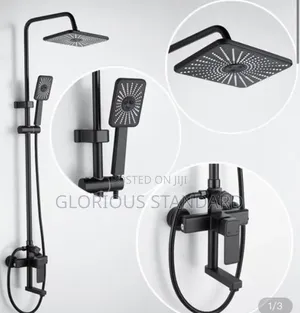 High Quality Black Cross Standing Shower