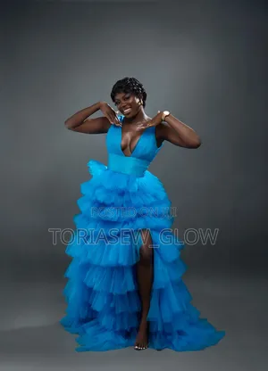 Blue Mesh Dress