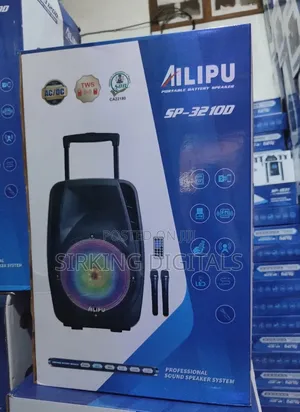 Alipu 12 Inches Pa System Sp-32100 With 2 Wireless Microphone