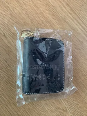Black Zipper Card Holder Wallet