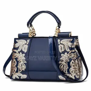 Maria Glossy Embroidery Classy Rich Aunties Bag