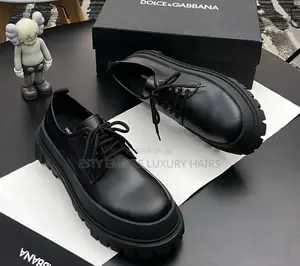 2025 Dolce Gabbana Men’S “Hi Trekking” Leather Derby Shoes