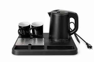 Hotel Electric Kettle Tray Set With 2 Mugs for Sale in Nigeria
