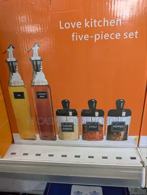 Oil Bottle With Spice Jar