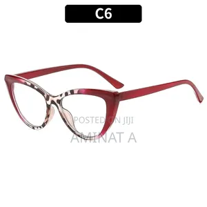 Stylish Ladies Red Cat Eye Anti Blue Glasses