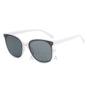 White Anti Uv Unisex Sunglasses