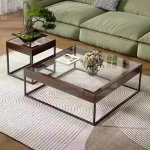 Minimalist Twin Glass Center Table