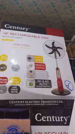 Century Rechargeable 18inches Standing Fan