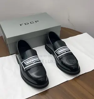 Quality Luxury FDCP Black Leather Loafer