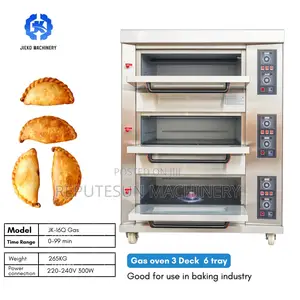 Gas and Electric 3 Deck, 6 Trays Oven