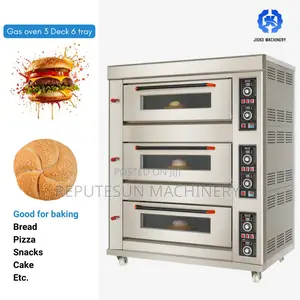 Bakery 3 Deck, 6 Trays Gas and Electric Oven