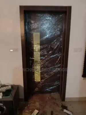 HDF Glass Door With Frame and Acrytrave, Keylock and Installations