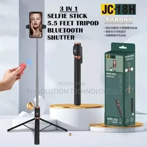 3 in 1 Selfie Stick Tripod Bluetooth Remote Shutter Android iPhone
