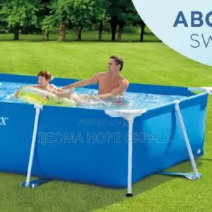Intex Swimming Paddling Pool Metal Frame 220 X 150 X 60cm 28270