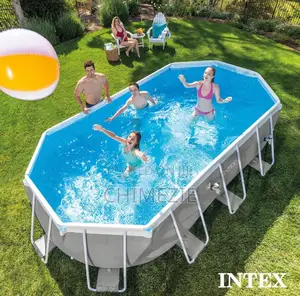 Intex 16ft by 9ft Oval Shape Pool 4ft Depth With Filter Pump Ladder