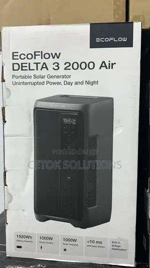 Ecoflow Delta 3 2000 Air 1kva (2kwh Battery) Solar Power Station