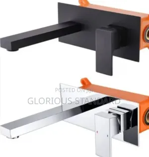 High Quality Square Black and Chrome Conduit Bath Mixer