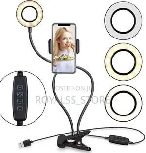 Selfie Ring Light With Cell Phone Holder for Live Stream Makeup