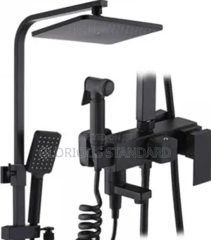 High Quality Square Black Shower With Bum Bum Wash