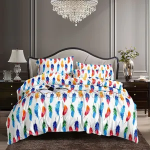 Colourful Set of Duvet Bedsheet and 4 Pillowcases