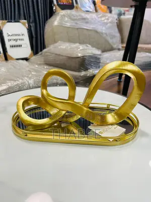 Abstract Center Table Sideboard Console Decor Props Gold