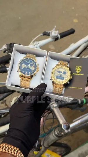 Poedagar Quality Digital and Analog "Steel" Strap Watch for Men