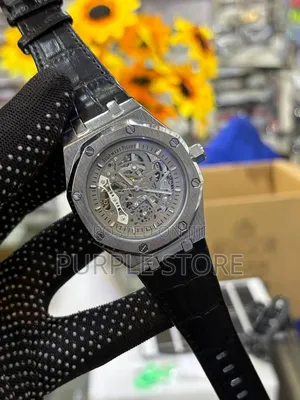 Audemars Piguet Ap Automatic Movement Leather Wristwatches