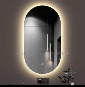 Luxury Oval Led Backlit Bathroom Mirror – Smart Touch Control