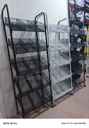 Multi Purpose Metal Mesh Storage Rack With Wheels