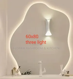 Aesthetic Wavy Smart Mirror for Bathroom Vanity - 60x80cm