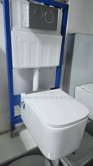 Space-Saving Wall-Mounted Water Closet With Dual Flush Hidden Cistern