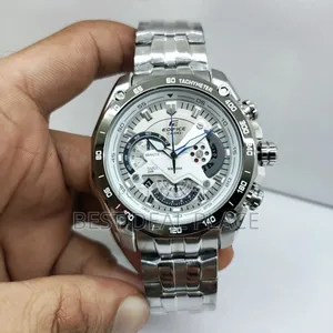 Casio Edifice Ef-550d-7avdf White Chronograph Dial Quartz Men's Watch