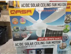 Qasa Acdc Solar Ceiling QCF-56 Ivory With Plastic Blade