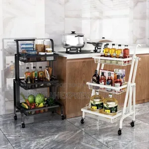 3 Tier Convertible Kitchen Storage Trolley Cart (Sb)