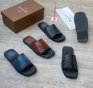 Berluti Leather Slipers 40-46 Available in Brown and Blue