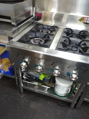 Commercial 4 Burner Gas Cooker – Heavy Duty Stainless Steel