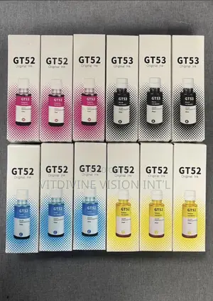 HP Gt52 and GT53 Ink Tank Magenta,Cyan, Yellow Ink Bottle