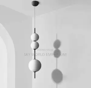 Designer Led White Glass Pendant Round Ball