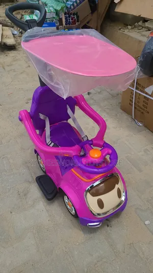 Kid's Push Car With Canopy