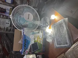 3 In1 Dura Volts Rechargeable Solar Fan With Solar Panel