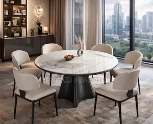 High Quality Round Marble Dinning by 6 Seater