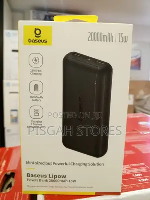 Baseus Lipow Power Bank 20000mah 15w Black