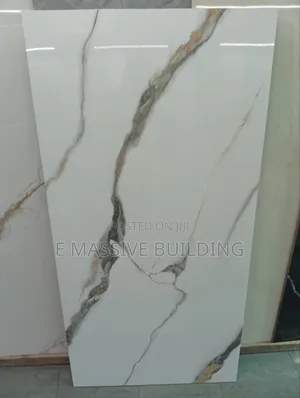 Large-Format Marble-Look Porcelain Tile